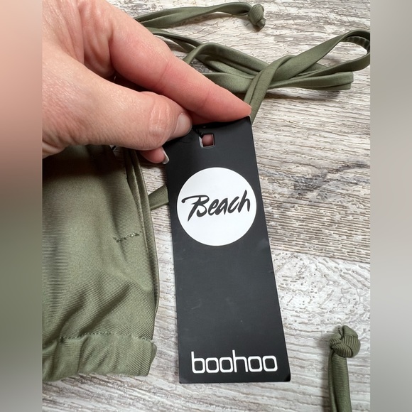boohoo forest green ring detail micro bikini - Picture 7 of 10